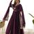 Women's Beautiful Solid Roman Silk Chanderi Fabric Flared Anarkali Pant and Dupatta Set
