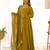 Women's Beautiful Solid Roman Silk Chanderi Fabric Flared Anarkali Pant and Dupatta Set
