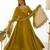 Women's Beautiful Solid Roman Silk Chanderi Fabric Flared Anarkali Pant and Dupatta Set