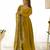 Women's Beautiful Solid Roman Silk Chanderi Fabric Flared Anarkali Pant and Dupatta Set