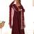 Women's Beautiful Solid Roman Silk Chanderi Fabric Flared Anarkali Pant and Dupatta Set