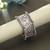 Silver color oxidised openable kada bangle design