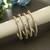 Gold & white color kashmiri bangle set festive design