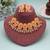 Orange color meenakari necklace set traditional design