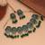 Green color meenakari necklace set stylish meenakari work