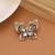 Grey color butterfly design brooch premium design