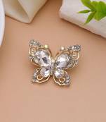 White color butterfly design brooch elegant fashion