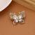 White color butterfly design brooch elegant fashion