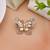 Peach color butterfly design brooch trendy style