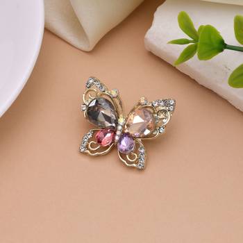 Multi color butterfly design brooch vibrant accessory 1