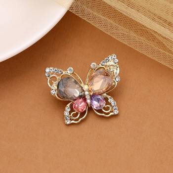 Multi color butterfly design brooch vibrant accessory 2
