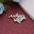 White color leaf design brooch artistic pattern