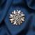 Light yellow color floral design brooch trendy style