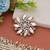 Light yellow color floral design brooch trendy style