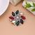 Multi color floral design brooch decorative fashion look