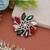 Multi color floral design brooch decorative fashion look