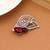 Red color leaf design brooch trendy fashion wear