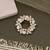 White color leaf design brooch elegant finish