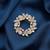 White color leaf design brooch elegant finish