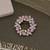 Lavender color floral design brooch stylish fashion