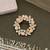 Pastel orange color floral design brooch premium look