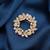 Pastel orange color floral design brooch premium look