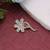 White color floral design brooch premium finish