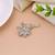 White color floral design brooch premium finish