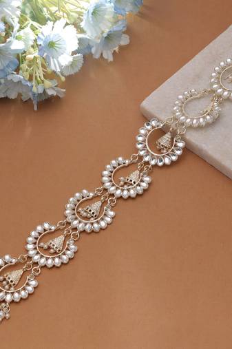 Gold color choti accessories bridal hair jewelry