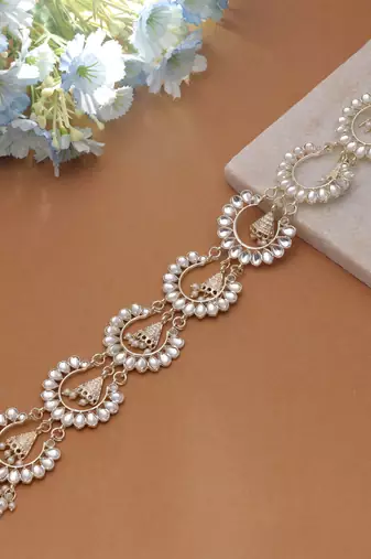Gold color choti accessories bridal hair jewelry