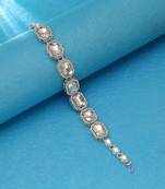 White color mathapatti bridal festive jewelry design