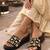 Black crystal embellished faux leather wedge heels for women