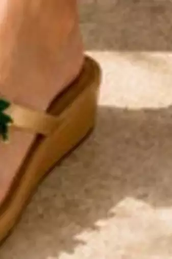 Tan beaded embroidered faux leather platform heels for women