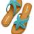 Tan starfish embellished faux leather platform slides for women