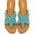 Tan starfish embellished faux leather platform slides for women