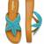 Tan starfish embellished faux leather platform slides for women