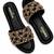 Black studded faux leather wedge sandals for women