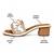 Tan shell embellished faux leather raffia block heel sandals for women