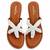 Tan starfish embellished faux leather platform slides for women