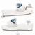 White beaded faux leather platform slides for women