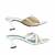 White leaf embellished artificial leather block heel sandals for women