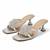 Silver crystal embellished artificial leather butterfly block heels for women