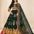 Green Muslin Cotton Navratri Chaniya Choli with Mirror Work & Georgette Dupatta