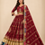 Maroon Muslin Cotton Navratri Chaniya Choli with Mirror Work & Georgette Dupatta