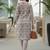 Women floral printed regular pure cotton kurta with trousers & with dupatta