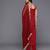 Maroon gota detailed sleeveless kurta with trouser and dupatta