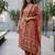 Women printed regular kurta with trousers & with dupatta