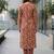 Women printed regular kurta with trousers & with dupatta