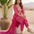 Women ethnic motifs printed regular thread work kurta with trousers & with dupatta