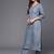 Straight thread work kurta with trousers & dupatta